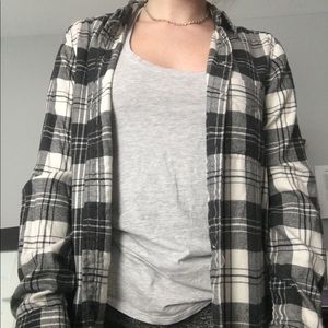 black and white flannel
